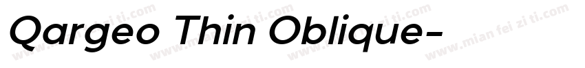 Qargeo Thin Oblique字体转换